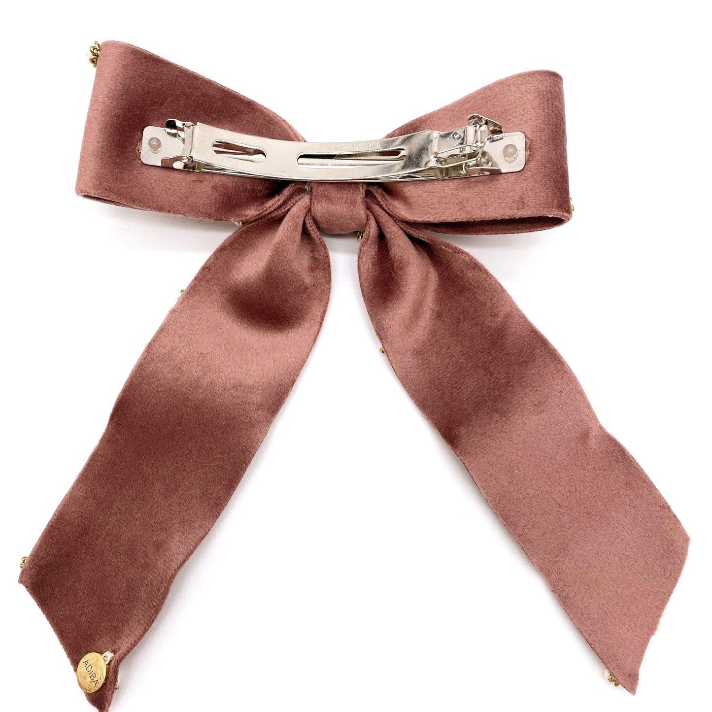 Pearl and Gold Detail Camellia Barrette Hair Clip ADIBA
