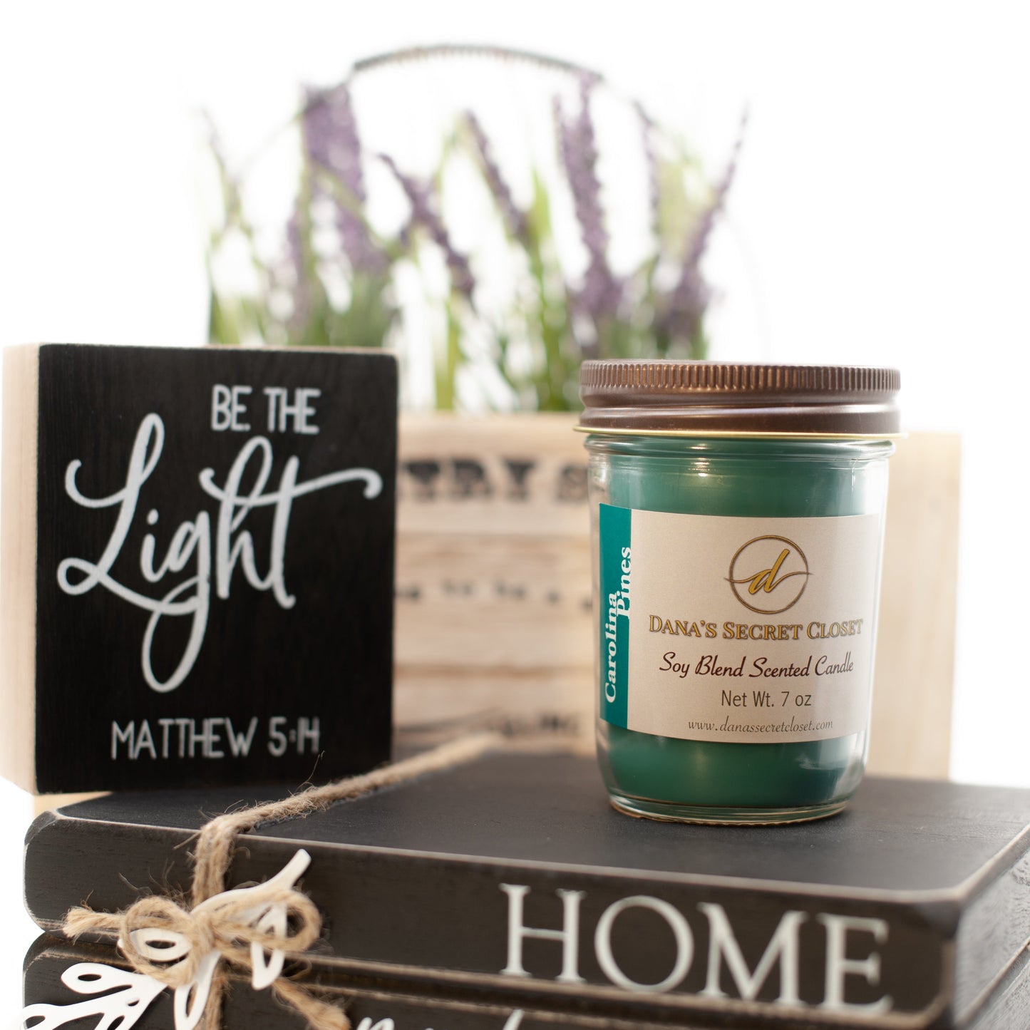 Blue Fir Scented Candle 7oz Soy Paraffin Candle Carolina Pines