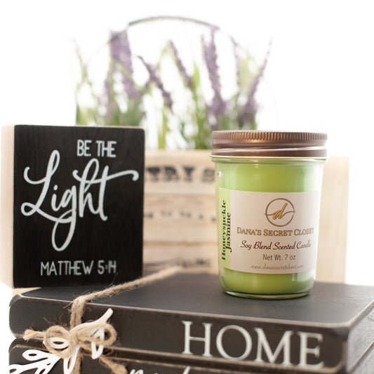 Honeysuckle Jasmine Floral Soy Candle Dana's Secret Closet