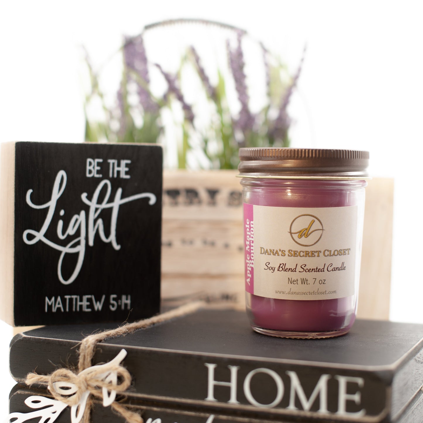 Apple Maple Bourbon Soy Paraffin Candle 7oz Dana's Secret Closet