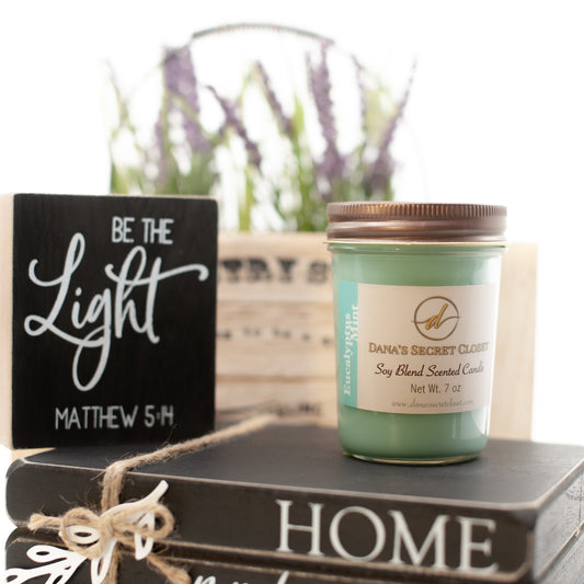 Eucalyptus Mint Refreshing Candle Soy Paraffin Handmade