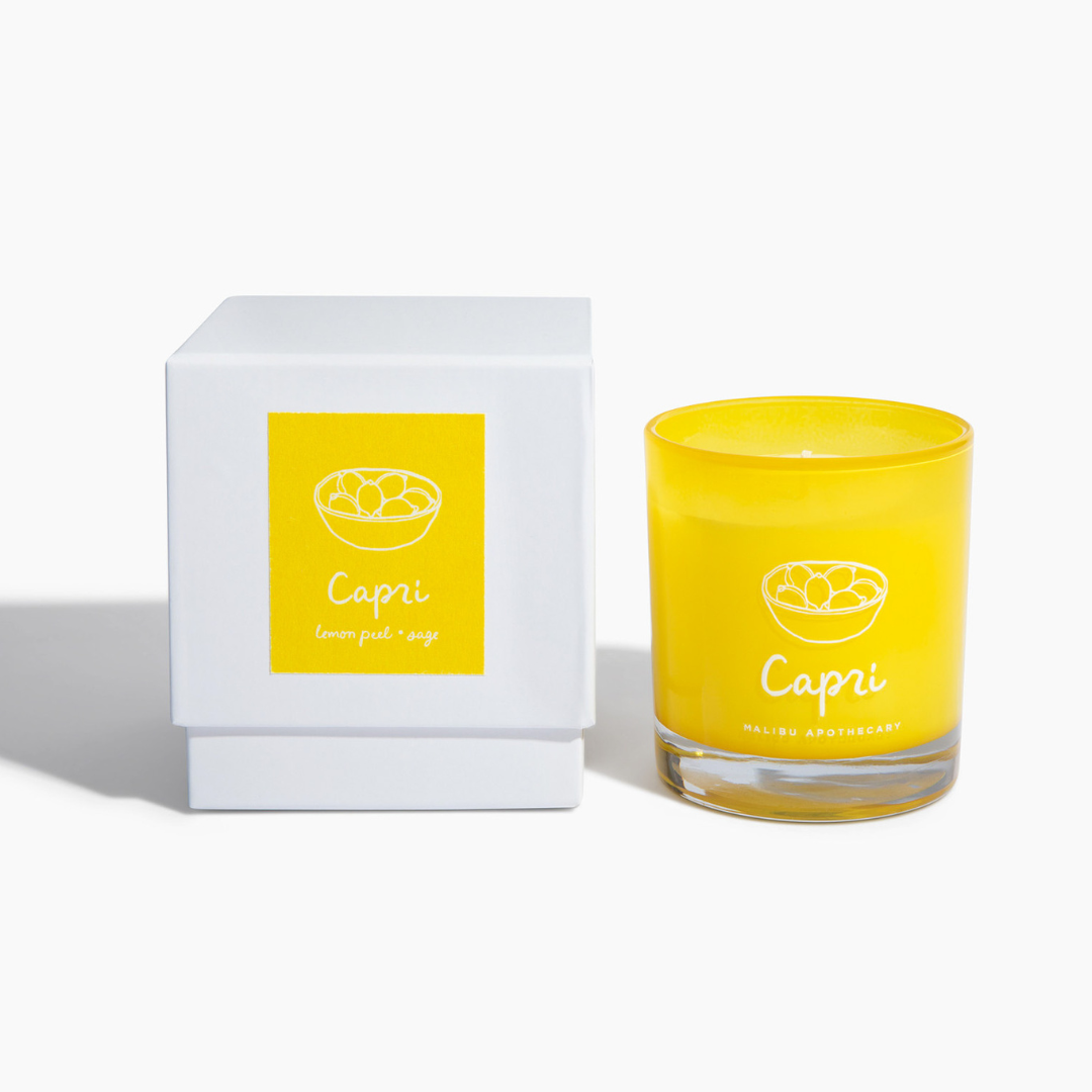 Lemon Peel & Sage Limited Edition Candle 8oz Coconut Soy Wax CAPRI