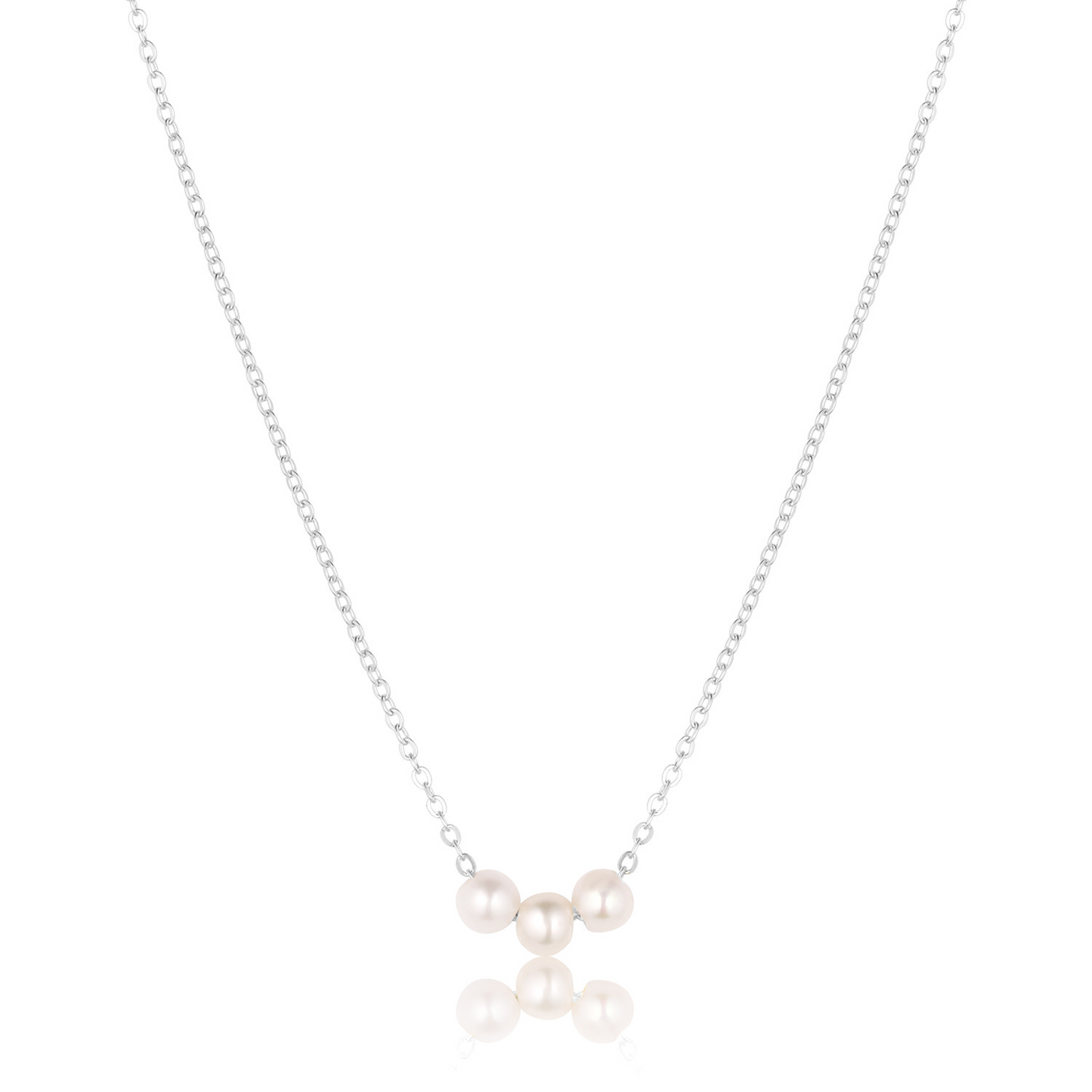 Caroline Necklace 14k Gold Filled or Sterling Silver Chain with Freshwater Pearls