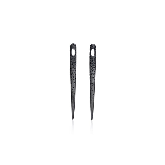 Oxidized 2.5 Inch Stud Needle Earrings Ninobrand