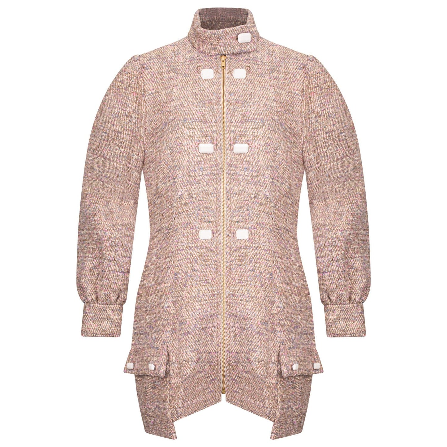 Tweed Silk Threads Coat Dress Celina