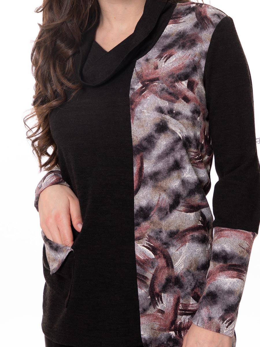 Printed Long Sleeve Sweater Bali 8220