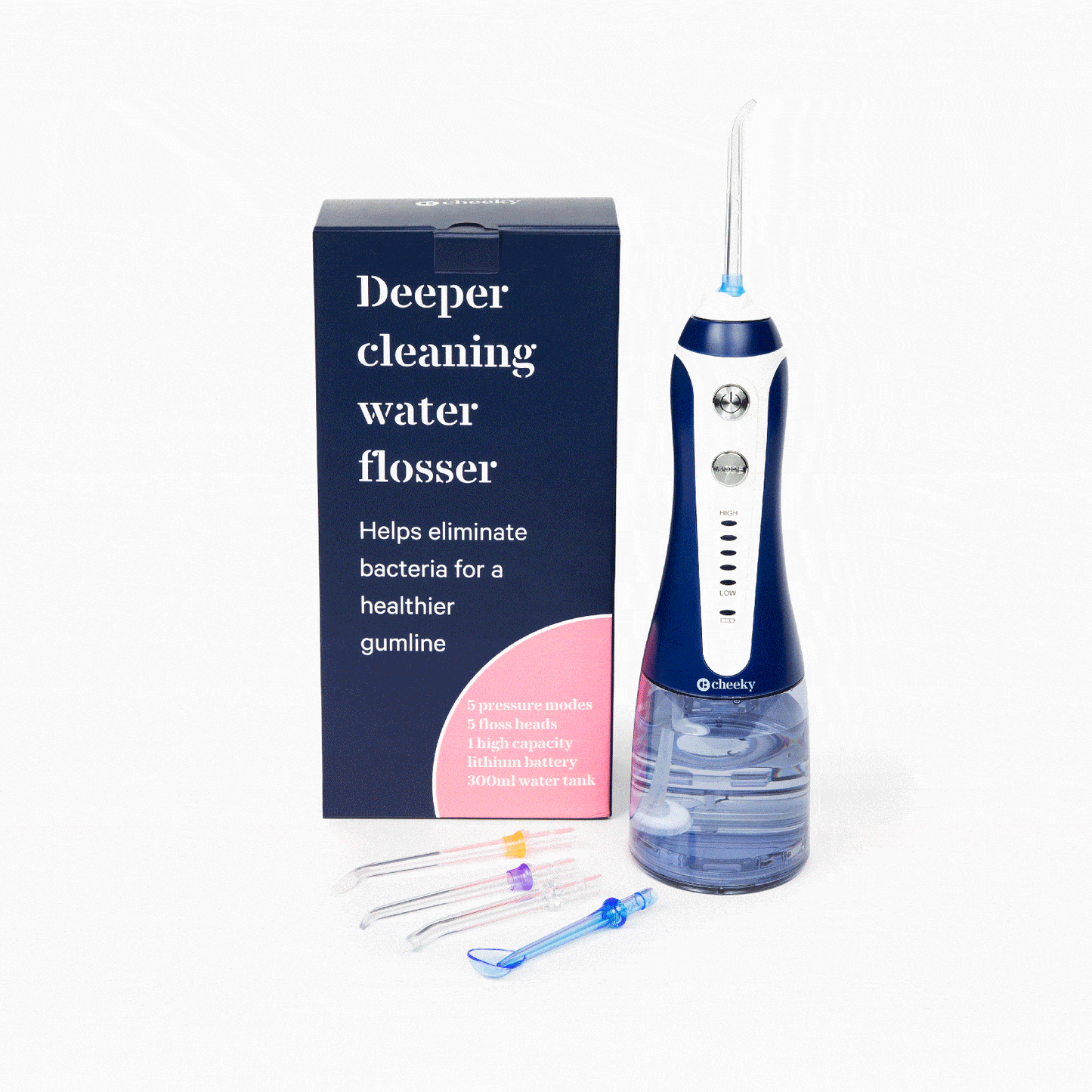 Water Flosser Adjustable Pressure Dental Cleaner Cheeky