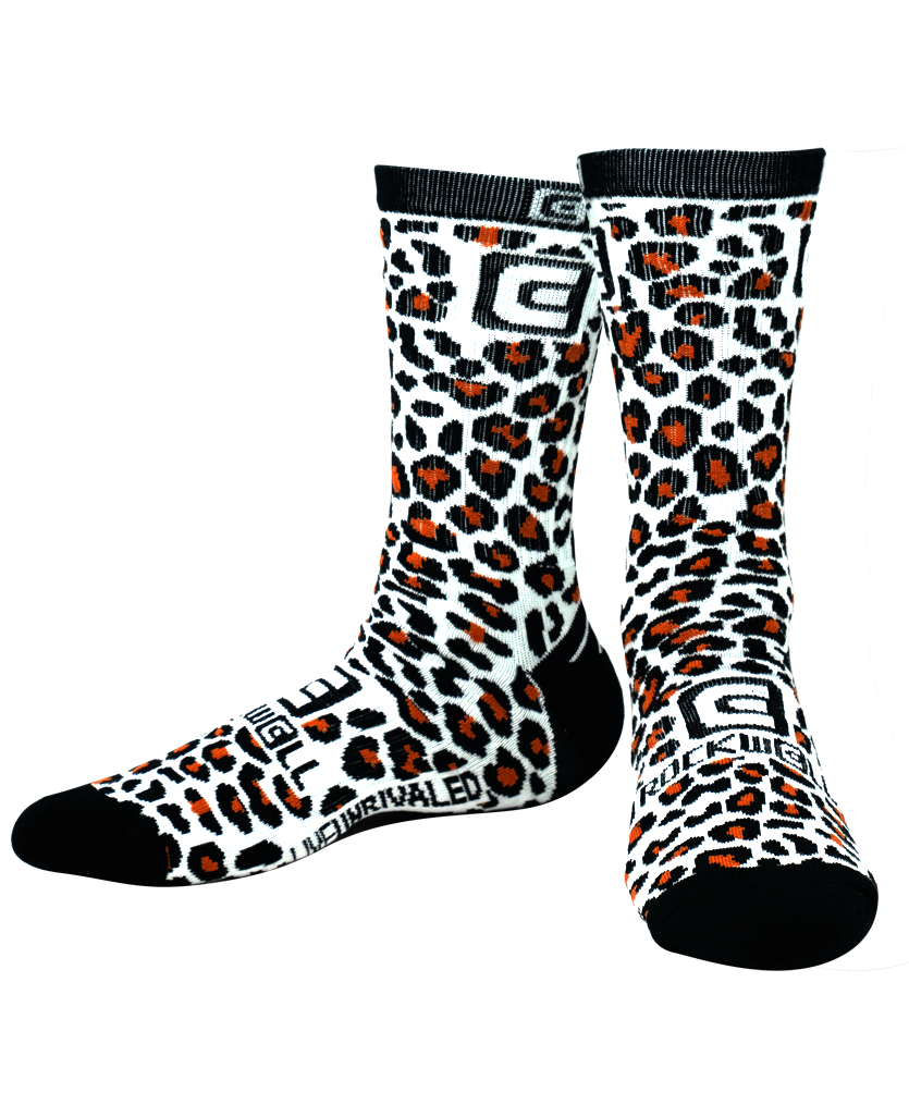 Cheetah Crew Fit Socks 100% Knitted Design