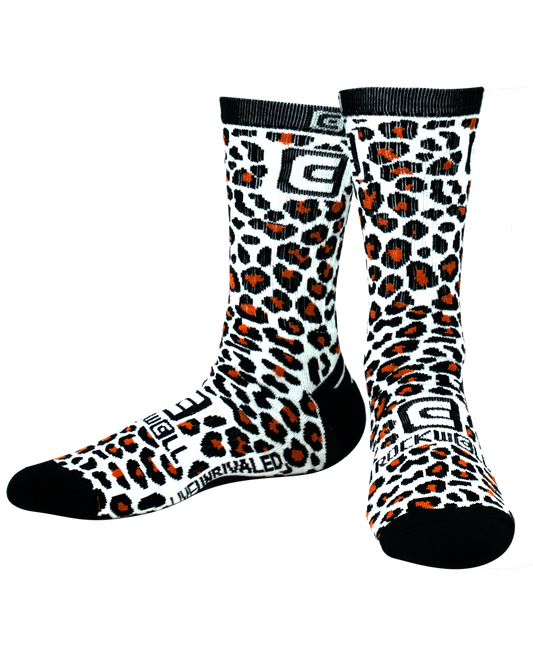 Cheetah Crew Fit Socks 100% Knitted Design