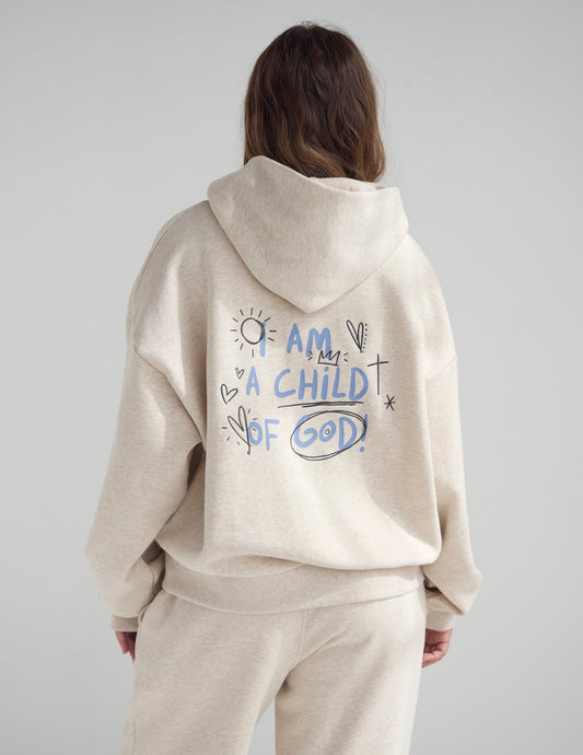 Eggshell Full-Zip Hoodie 100% Cotton Child of God