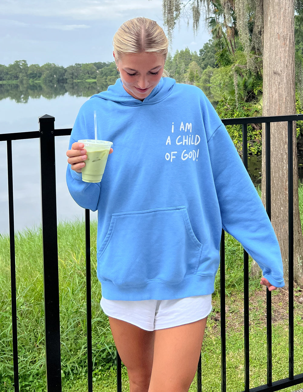 Child of God Electric Blue Unisex Hoodie