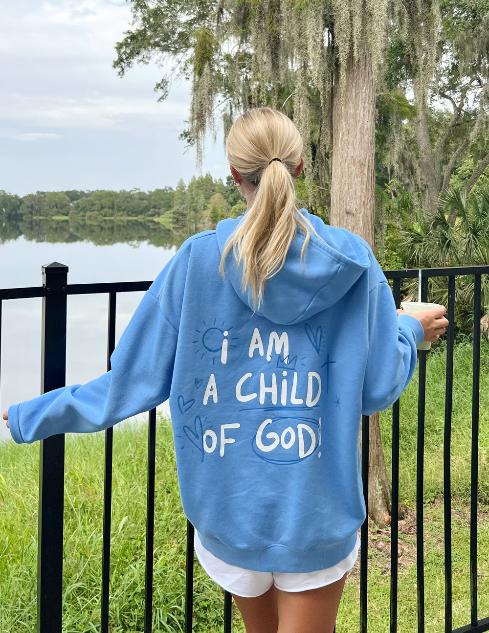 Child of God Electric Blue Unisex Hoodie