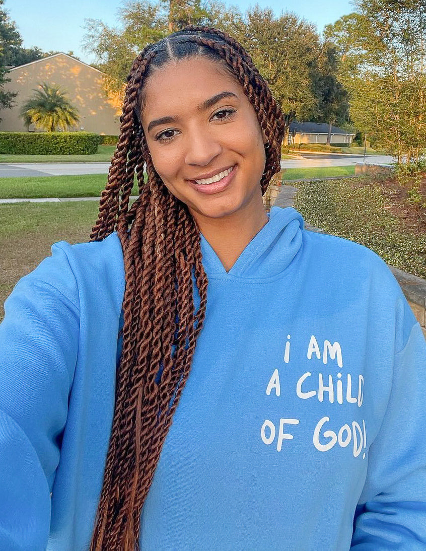 Child of God Electric Blue Unisex Hoodie