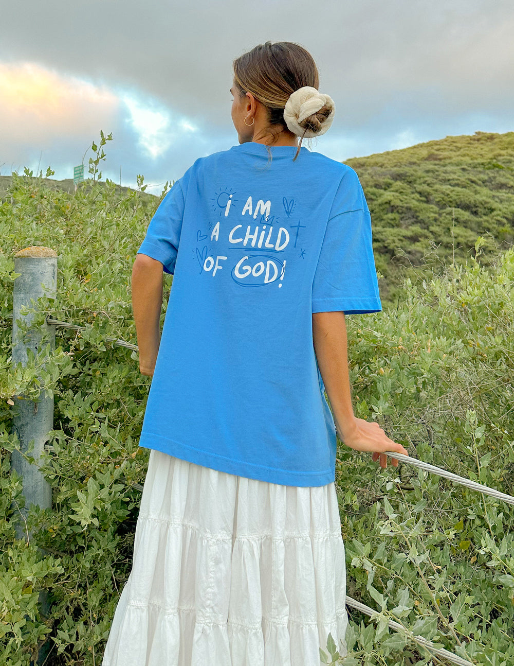 Electric Blue Oversized Unisex Tee Child of God