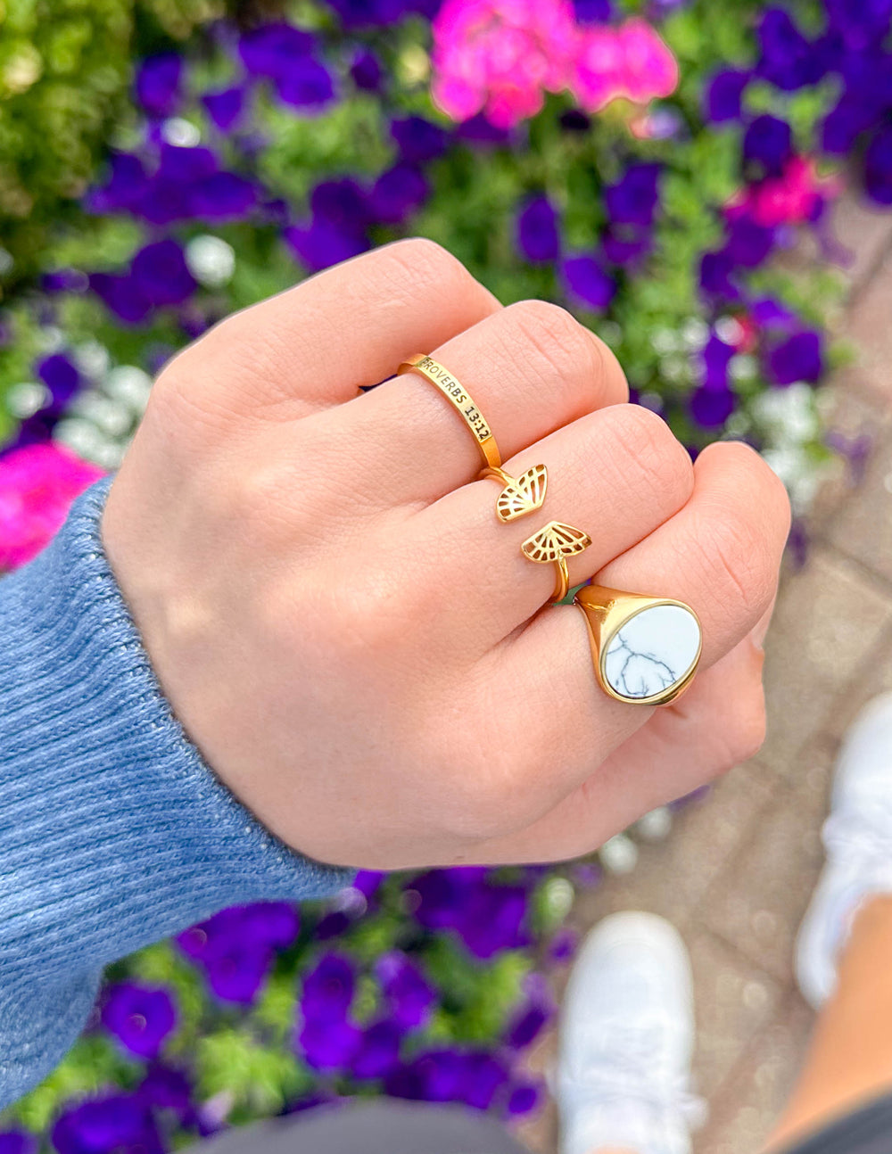 Howlite Stone Light Ring Elevated Faith