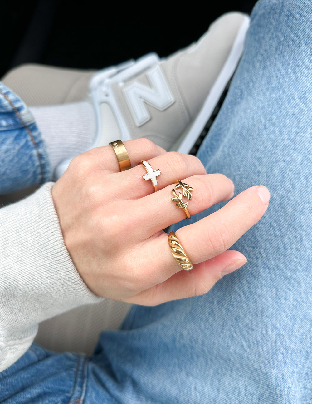 Gold Olive Branch Ring Symbol of Peace Elevated Faith