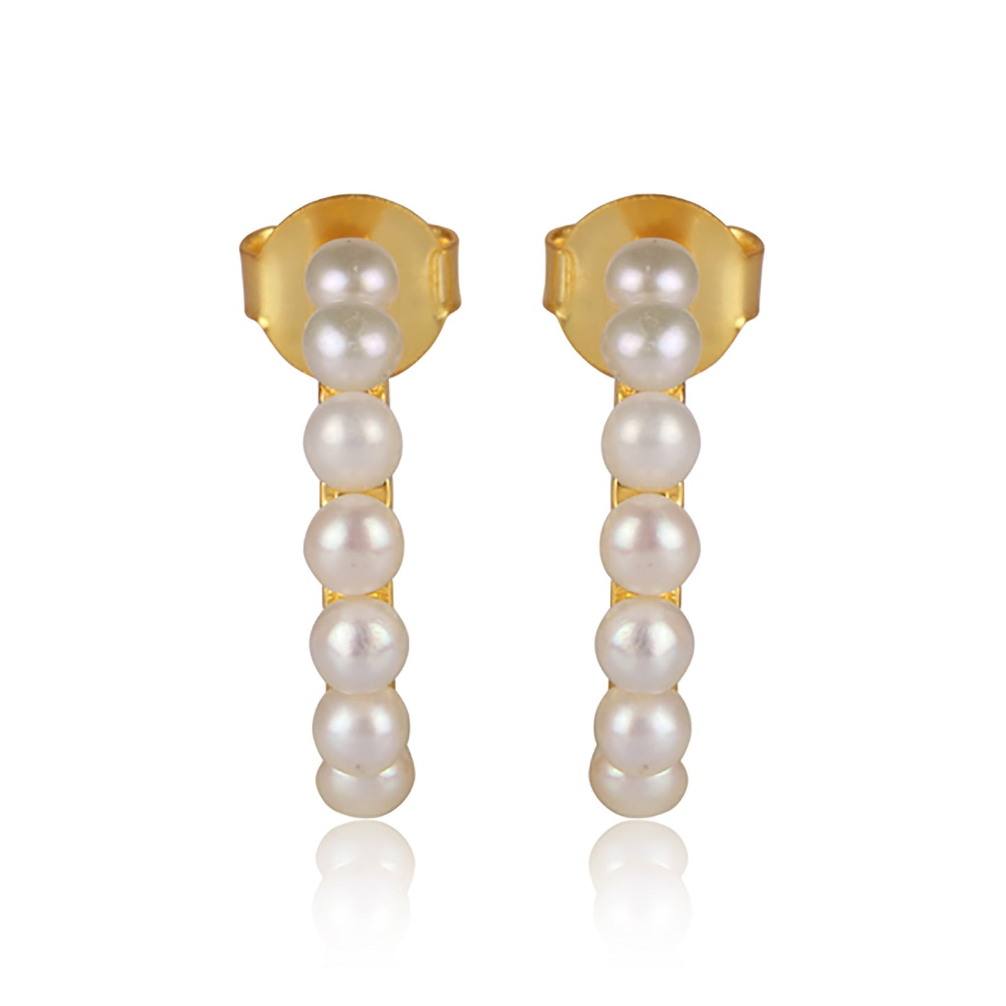 Luna Hoop Earrings - Pearl