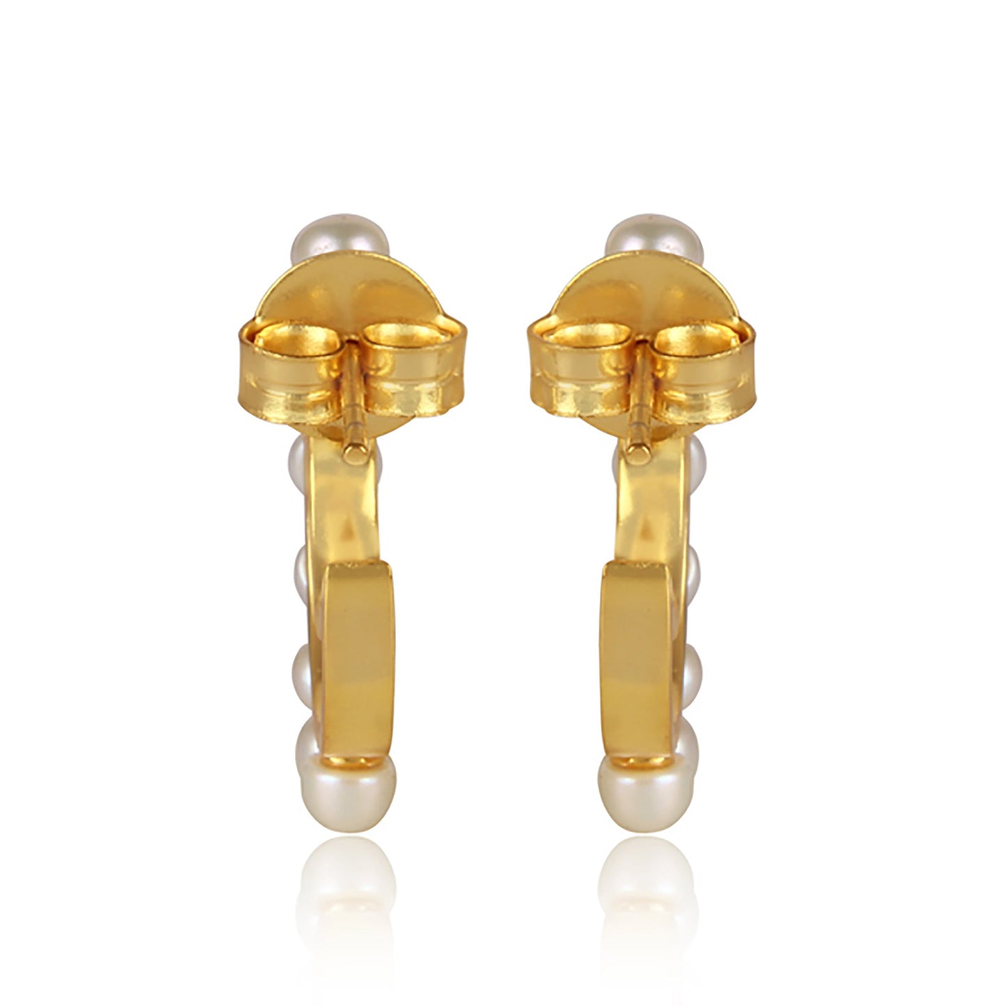 Luna Hoop Earrings - Pearl