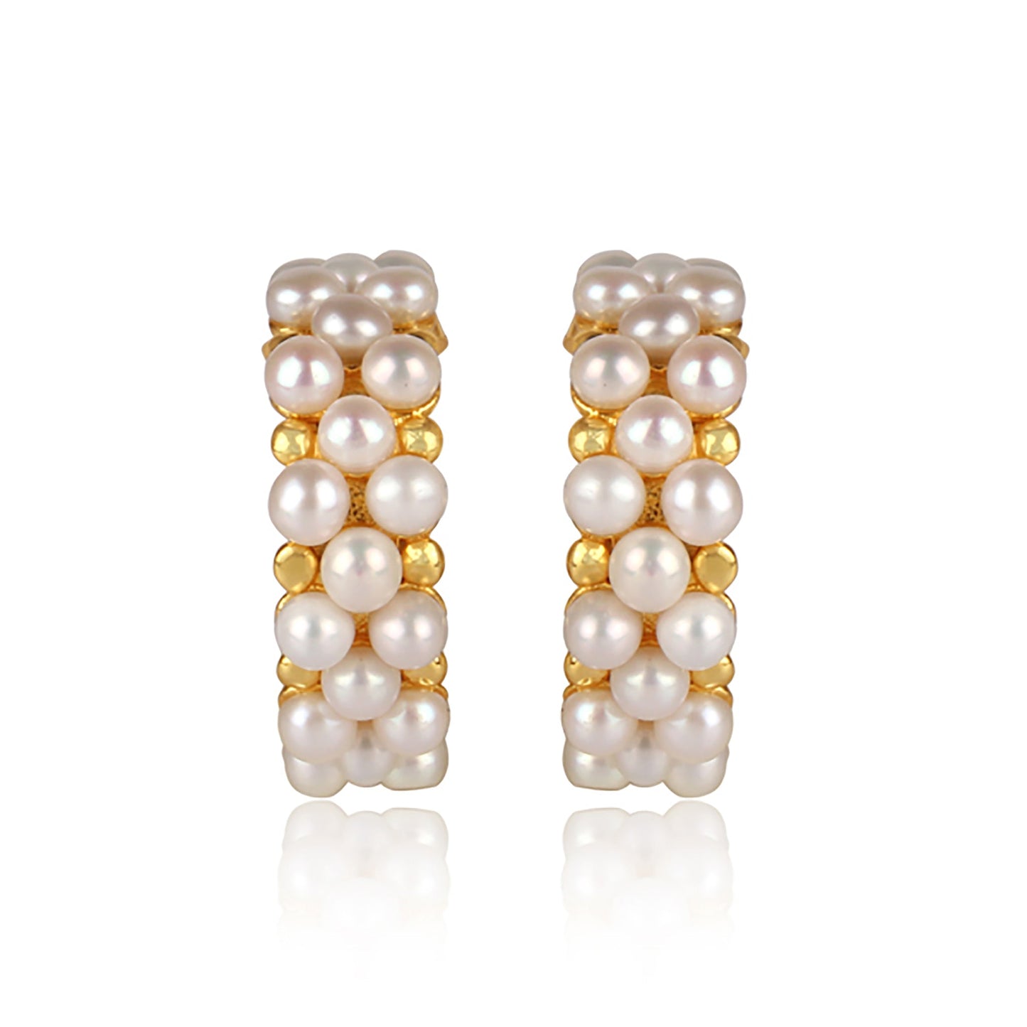 Sea Salt Hoop Earrings - Pearl
