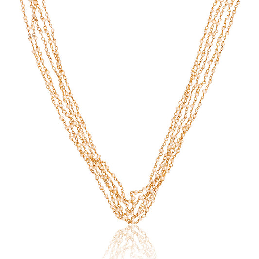 Stay Golden Necklace - Pearl