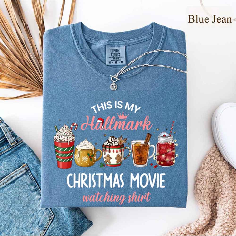 Christmas Movie Comfort Colors Shirt Hallmark Watching Tee