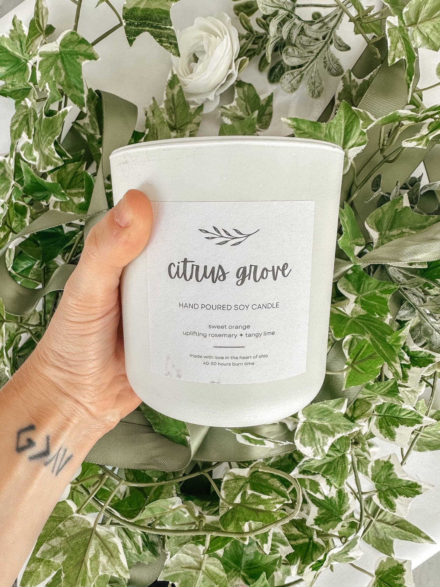 Citrus Grove Beeswax Candle 10oz Ampersand Candles