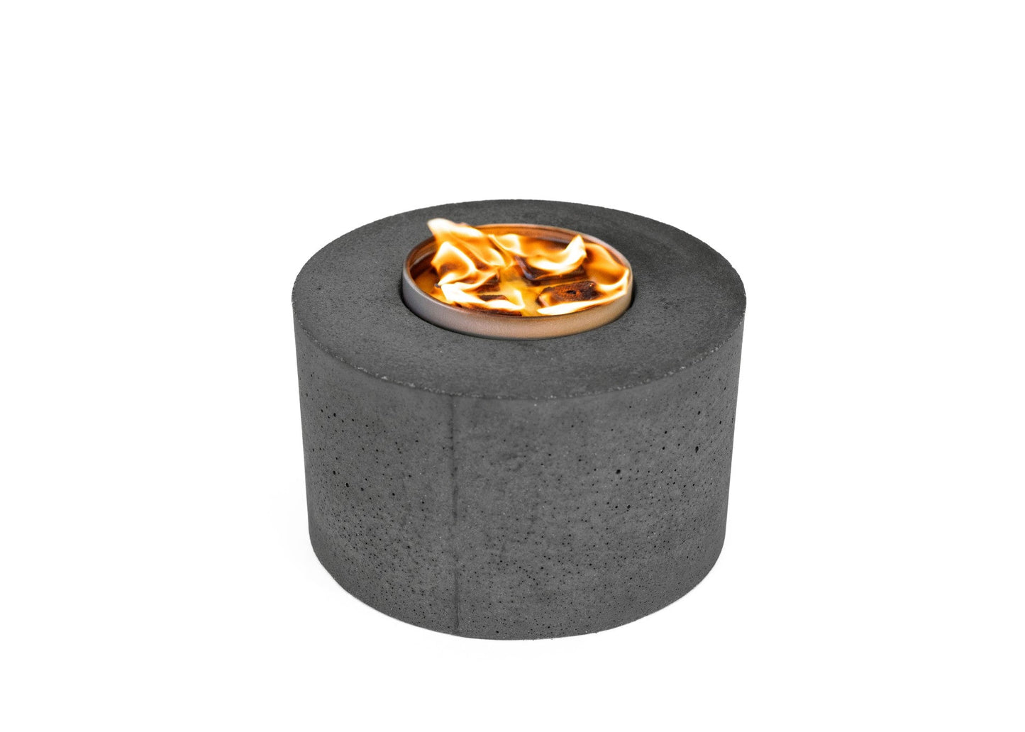 Classic Cylinder Concrete Fire Pit Dark Grey Fire Pit