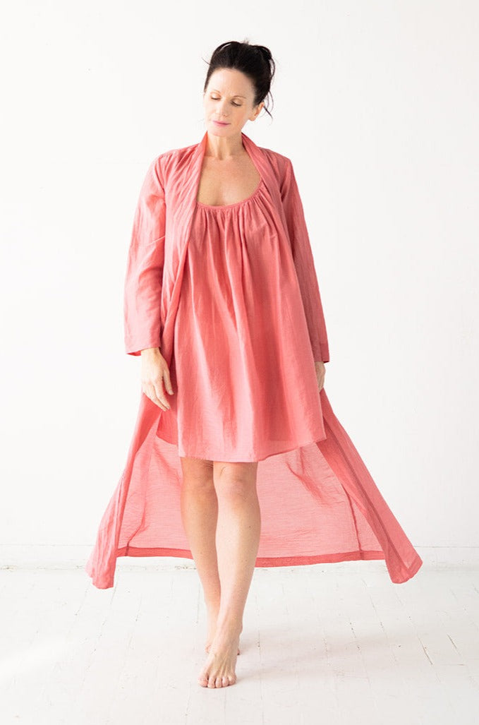 Cotton Silk Classic Long Robe 48' Salua