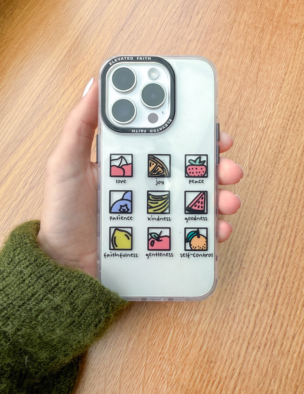 Clear Fruit of the Spirit Durable Phone Case Elevated Faith