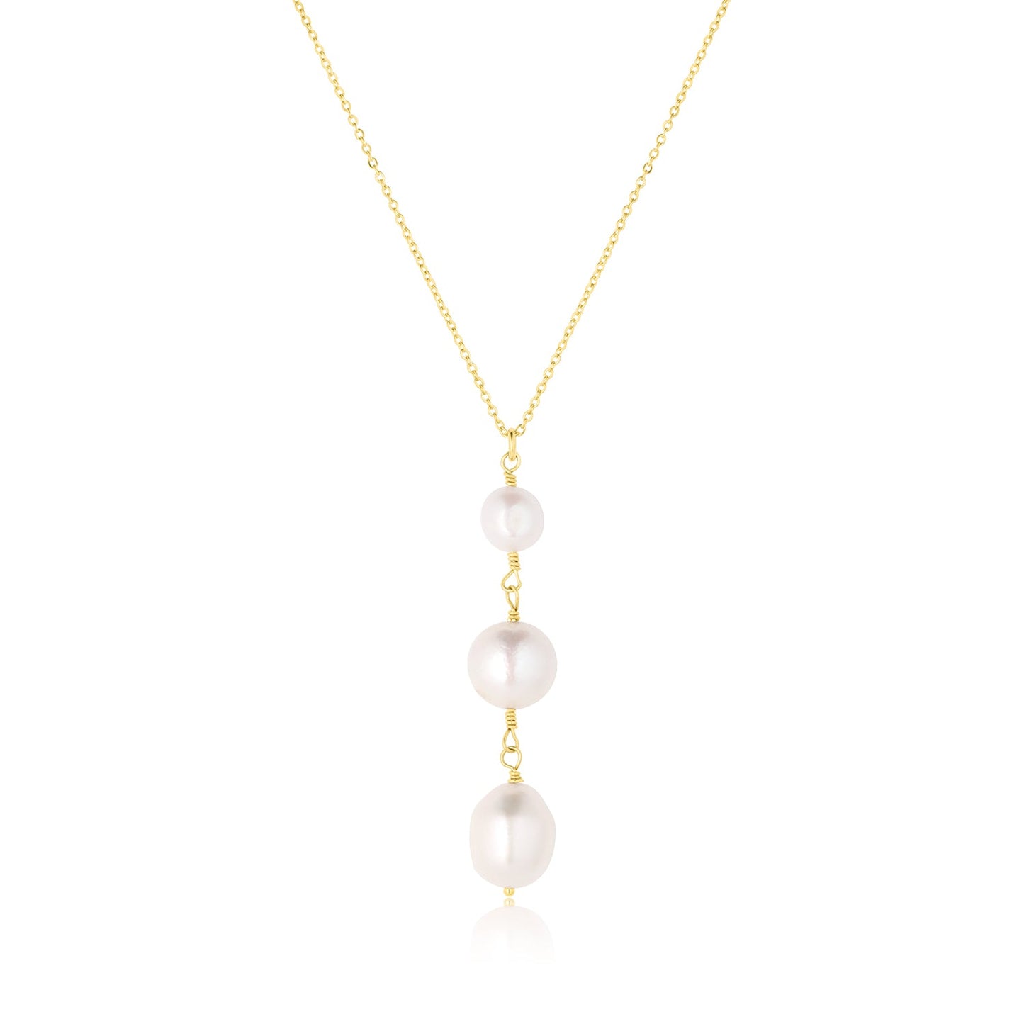Clove Freshwater Pearl Necklace 14k Gold Filled or Sterling Silver Chain