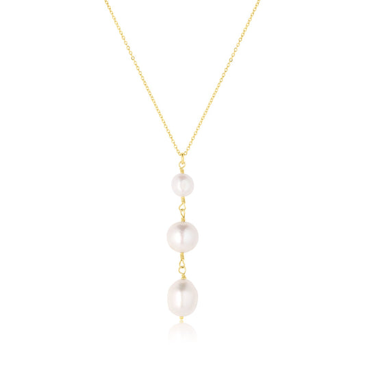 Clove Freshwater Pearl Necklace 14k Gold Filled or Sterling Silver Chain