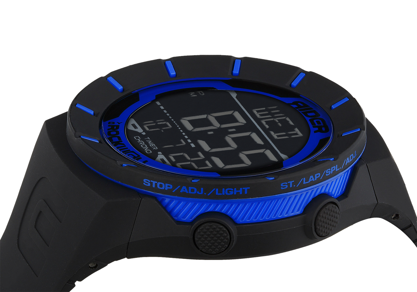 Coliseum Black Blue Multifunction Digital Watch Rockwell