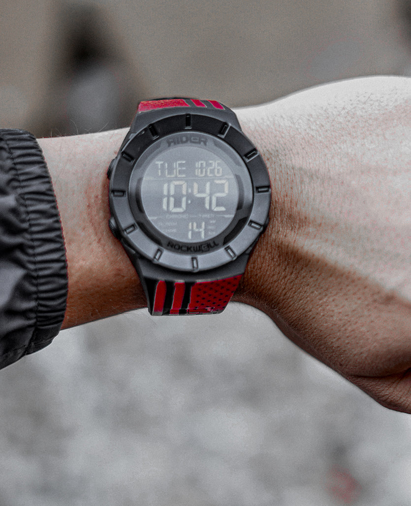 Coliseum Fit Assault Red Edition Phantom Black Watch Rockwell Time
