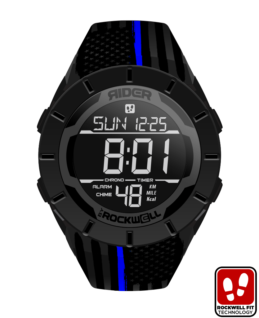 Coliseum Fit Assault Police Edition Tactical Watch Phantom Black Rockwell