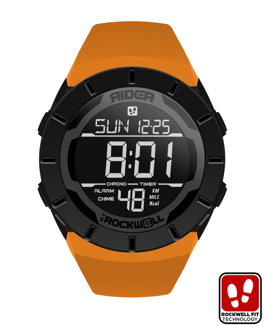 Coliseum Fit Mix Up Edition Black Orange Digital Watch Rockwell Time