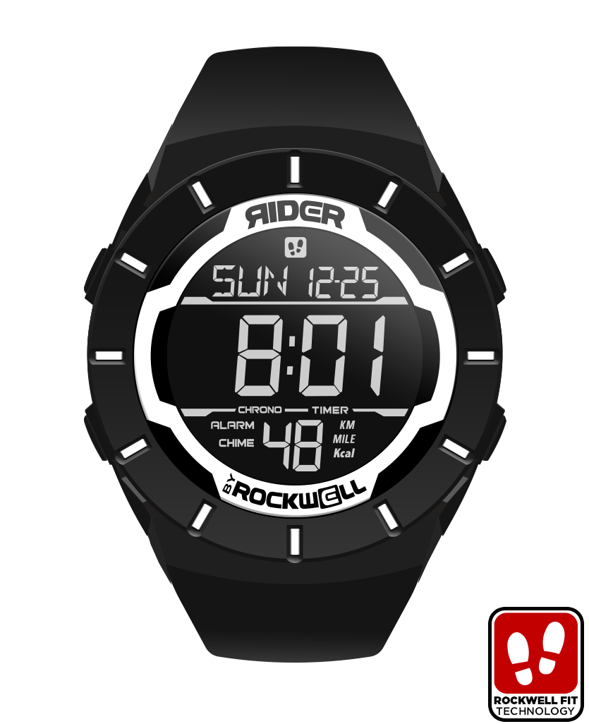 Coliseum Fit Black/White Fitness Watch Rockwell
