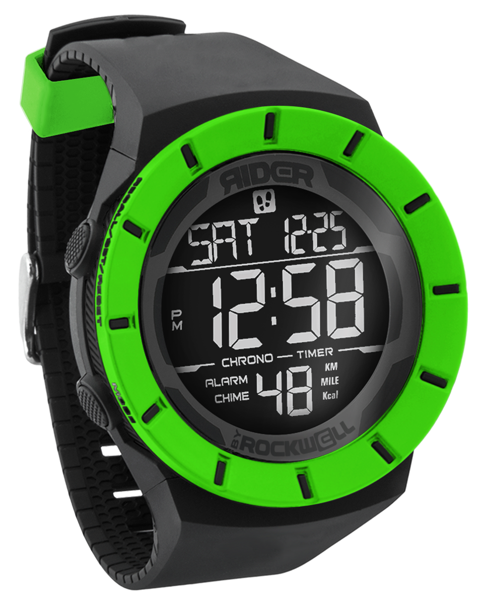 Coliseum Fit Halo Edition Black Green Digital Watch Rockwell Time