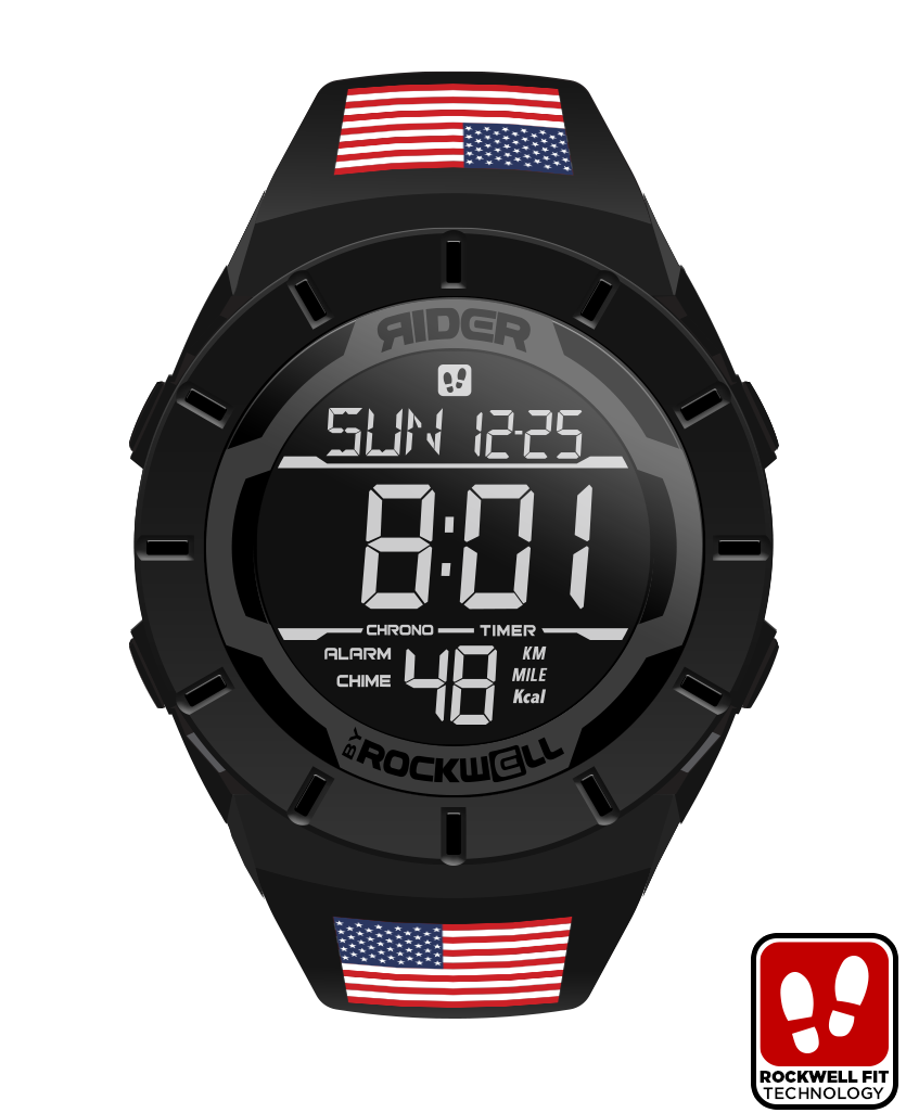 Coliseum Fit Flags of The World Edition Phantom Black Digital Watch Rockwell Time