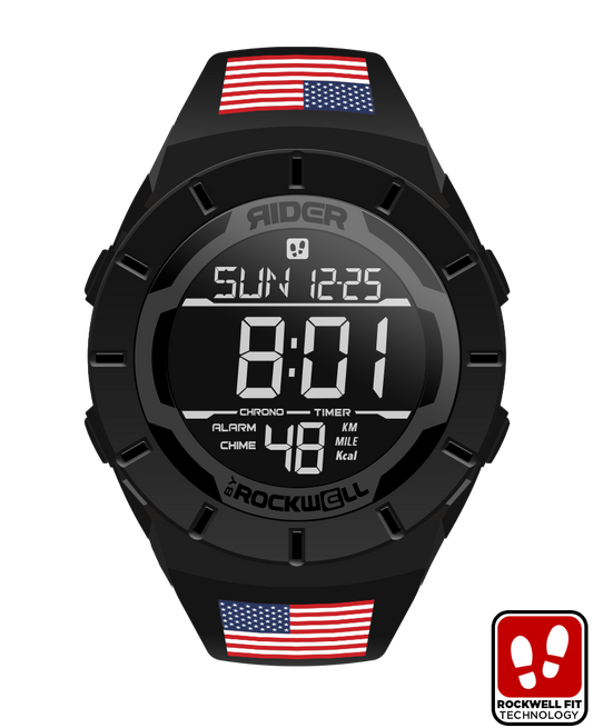 Coliseum Fit Flags of The World Edition Phantom Black Digital Watch Rockwell Time