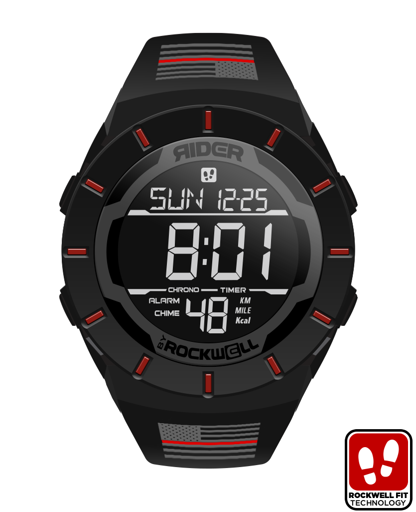 Firefighter Freedom Edition Black/Red Coliseum Fit™ Watch Rockwell