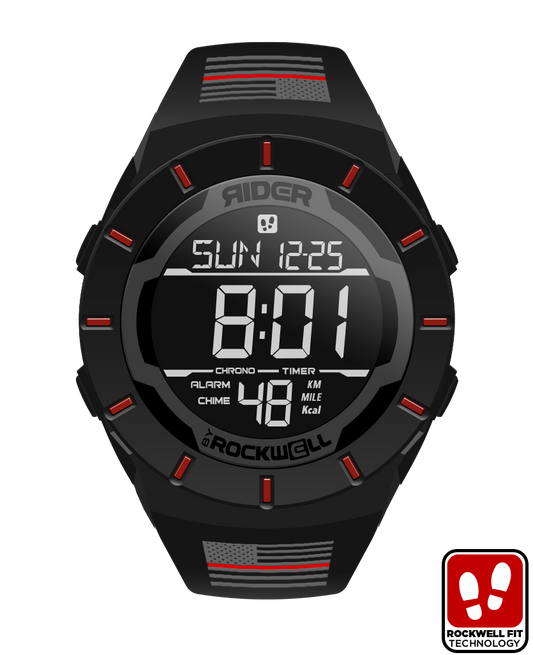 Firefighter Freedom Edition Black/Red Coliseum Fit™ Watch Rockwell