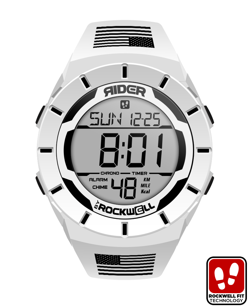 Coliseum Fit Freedom Edition White Black Watch Rockwell