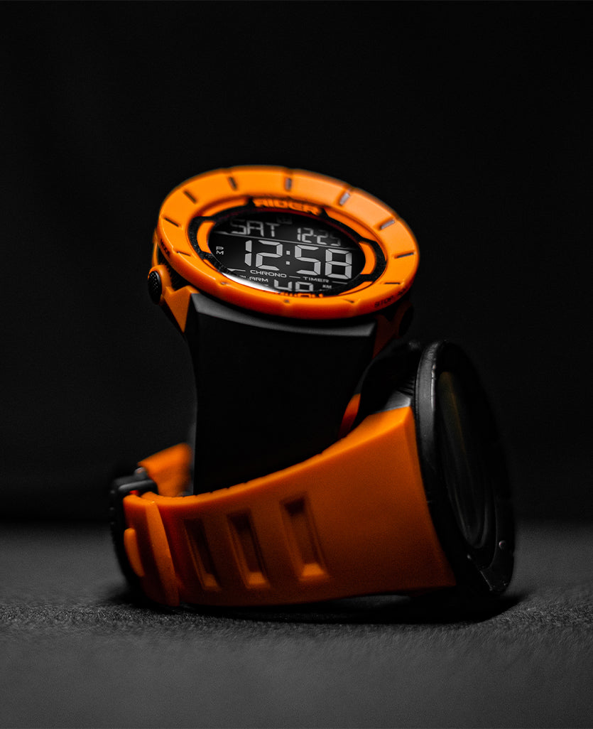 Coliseum Fit Mix Up Edition Black Orange Digital Watch Rockwell Time