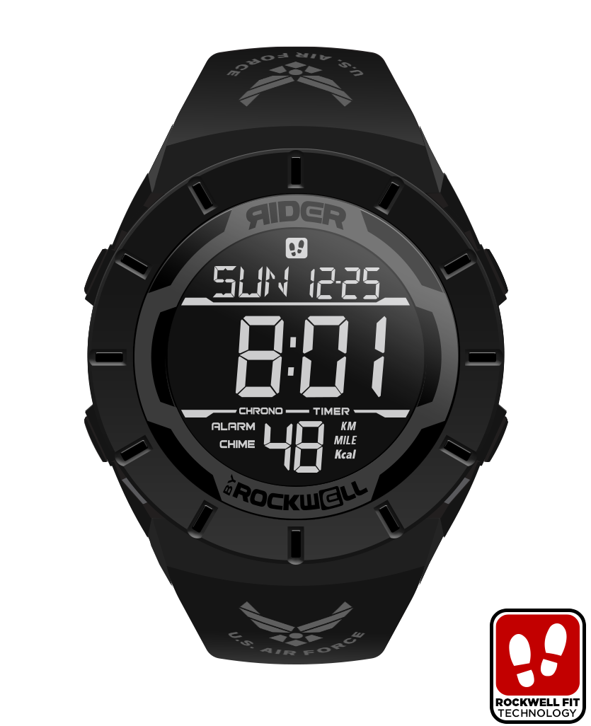 Coliseum Fit Air Force Edition Phantom Black Watch Rockwell Time