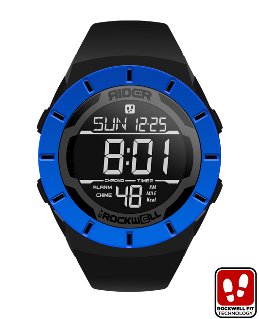 Coliseum Fit Halo Edition Black Blue Digital Watch Rockwell