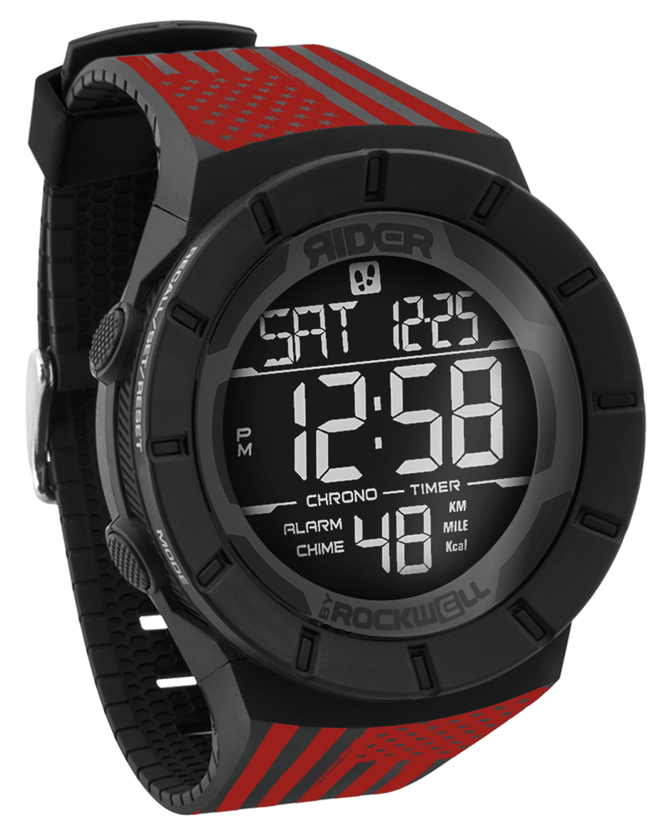 Coliseum Fit Assault Red Edition Phantom Black Watch Rockwell Time