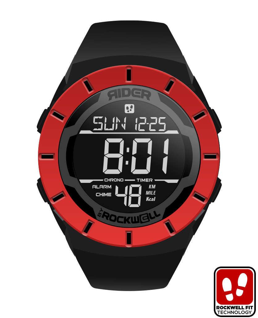 Coliseum Fit Halo Edition Black Red Digital Watch Rockwell Time
