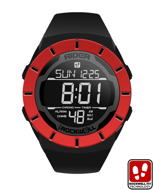 Coliseum Fit Halo Edition Black Red Digital Watch Rockwell Time