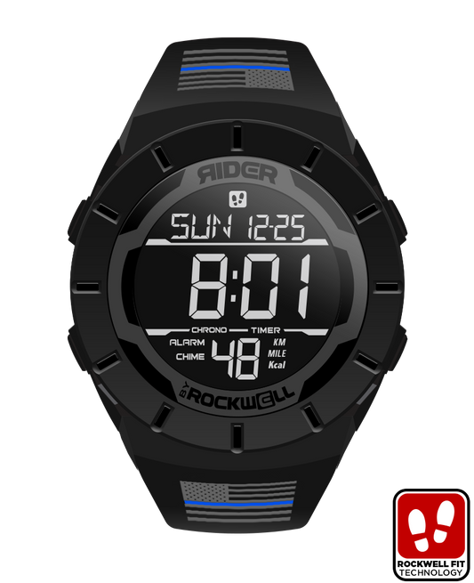 Coliseum Fit Freedom Edition Phantom Black Police Watch Rockwell