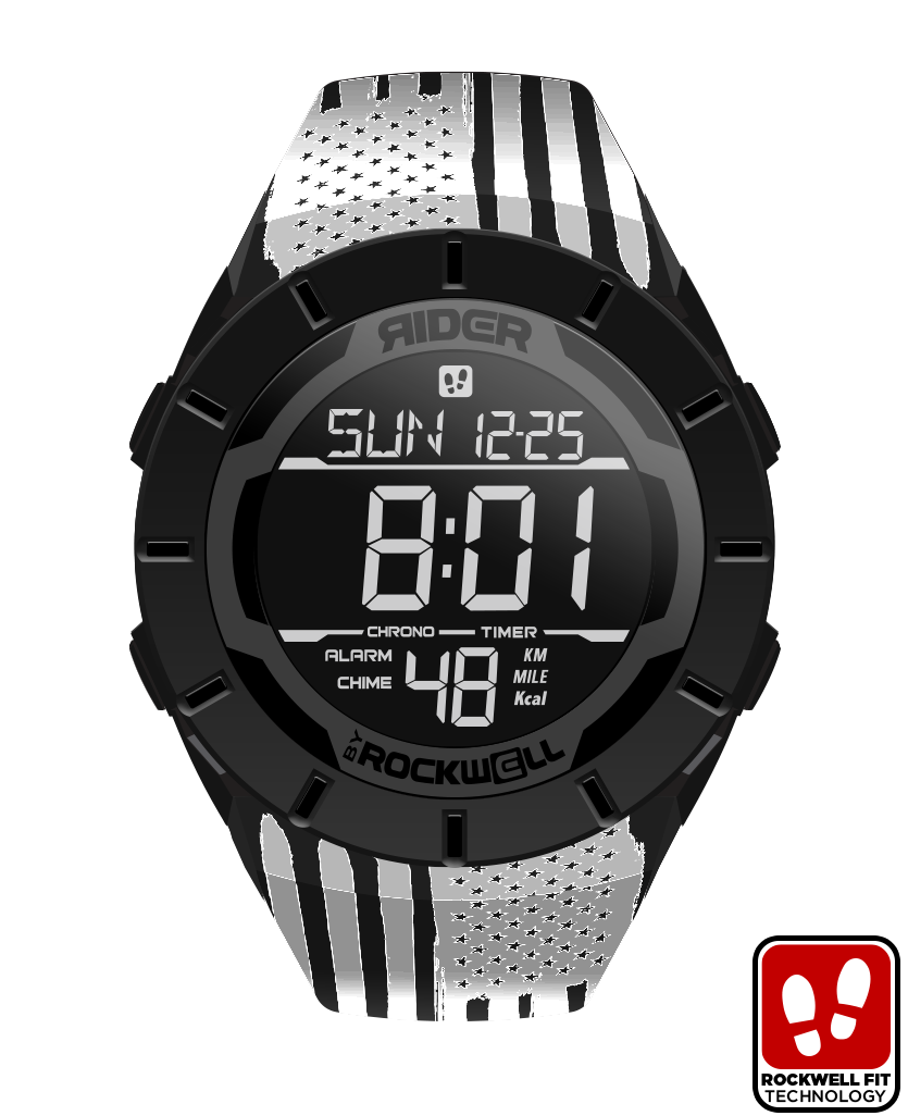Coliseum Fit™ White Edition Assault Watch Phantom Black Rockwell